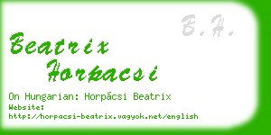 beatrix horpacsi business card