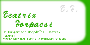 beatrix horpacsi business card